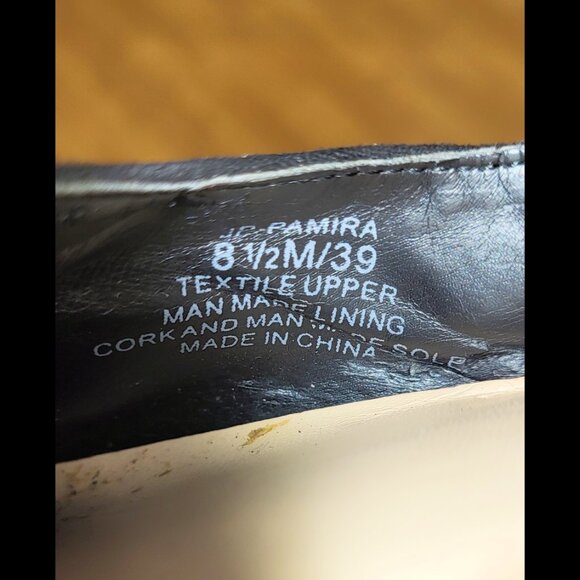 USED Jessica Simpson Pamira Black Caged Stiletto Suede Pump Strappy Heels US 8.5 - Picture 14 of 15